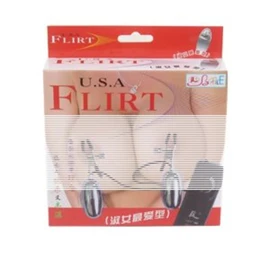 Vibrozažimi na bradavicama sa Flirt kontrolnim daljinskim upravljačem