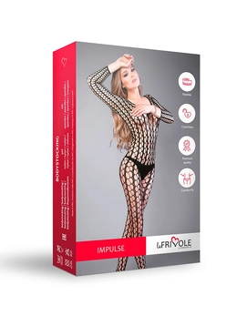 Bodi kombinezon crn u veliku mrežu (impulse) s-l