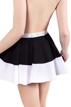 Donji deo kostima sluškinja, Pecado BDSM, suknja, crno-belo, 44-46