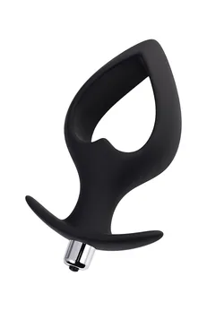 Analna vibraciona torbica-expander Popo Pleasure bi TOIFA Cordis, silikon, Crna, 17 cm, Ø 7,5 cm