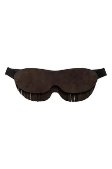 Pecado BDSM Maska, sa resama, prirodni velur, braon