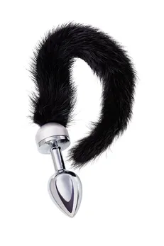 Analna čaura Metal bi TOIFA, metal, srebro, sa crnim repom, 32 cm, Ø 2,9 cm, 175 g