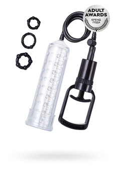 Toifa pumpa za penis a-igračke, TPE, prozirna, 23,5 cm