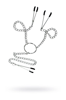 Stezaljke za bradavice i klitoris Theatre bi TOIFA na lancu, metal, srebro