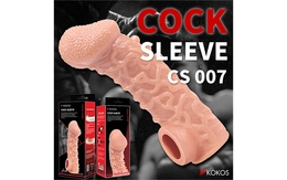 Dodatak za falus sa simuliranim pirsingom i otvorom za skrotum Cock Sleeve CS.007 Large