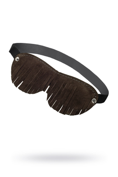 Pecado BDSM Maska, sa resama, prirodni velur, braon