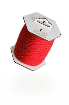 Pamučno crveno uže za šibari na beloj zavojnici, 10 m.