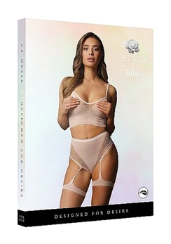 Erotska komplet sconces i visokim trusikami sa garterami.  - O/S