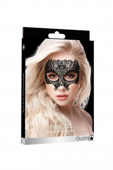 Ručno rađena čipkasta maska za oči Princess Black Lace Mask