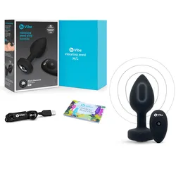 Vibrirajuća čaura Vibrating Jevel plug M/L u crnoj boji