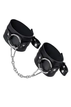 Pecado BDSM okovi, debela koža sa ušicama, prirodna koža, crna