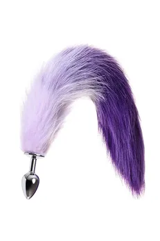 Analna čaura Metal bi TOIFA sa belo-ljubičastim repom, metal, srebro, 45 cm, Ø 2,7 cm