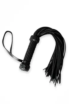 Crna pletenica sa pletenom drškom je lagana - 56 cm.