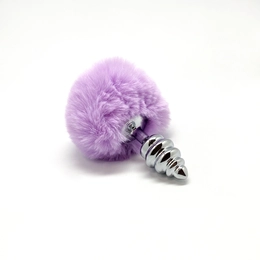 Analni čep Metal Anal Fluffly Twist Plug S Purple 70390AL