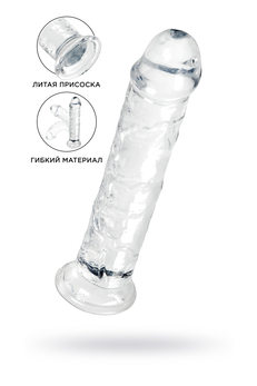 Dildo a-Toys by toifa Auri, TPE, transparentan, 20 cm