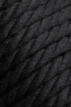 Pamučno crno uže za šibari na smeđoj zavojnici, 10 m.