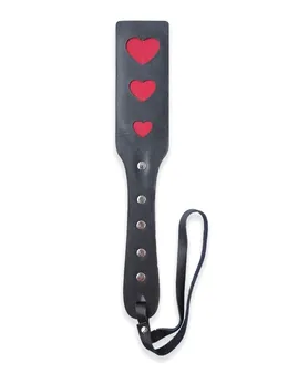 Paddle crno-crveni dvostrani mekani od prave kože i drveta