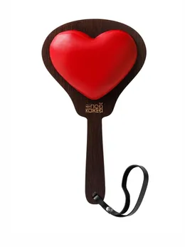 Paddle meko srce crveno od prave kože, drveta i HDF-premazi venge boje