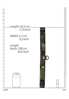 Ogrlica sa povodcem Collar With Leash-Army Theme