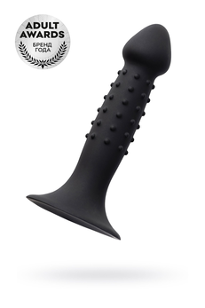 Analni dildo a-igračke Spikn, silikon, Crna, 14 cm
