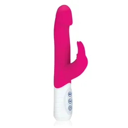 Mini haitek Vibrator sa 3 motora Slim Realistic Rabbit Pink
