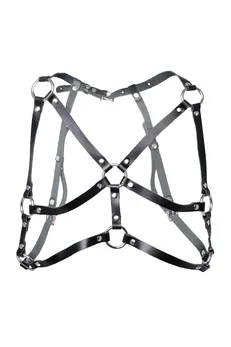 Pecado BDSM portupea, iskušenje  sa prstenovima, prirodna koža, crna