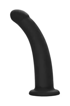 Analni dildo Popo Pleasure bi TOIFA Serpens sa savijanjem M, silikon, Crna, 16,5 cm