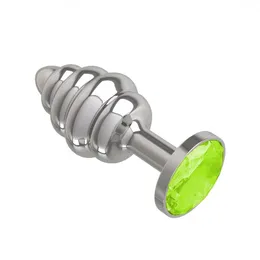 Silver Spiral analna čaura sa kristalom salate