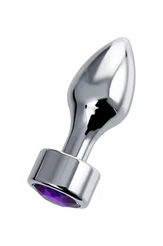 Analna čaura komada-grubi, metal, srebro, sa kristalom ljubičastim, 9,5 cm, Ø 3,5 cm, 130