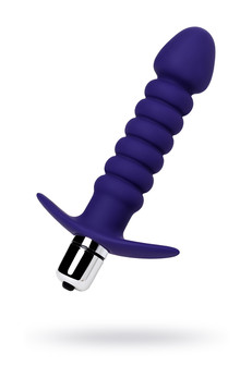 Analni vibrator stvari-trbušnjaci, ljubičasta, silikon, 14 cm