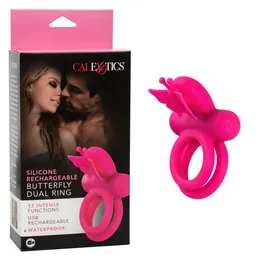 Punjiva erekcija vibracioni prsten Silicone Rechargeable Dual Butterfli Ring