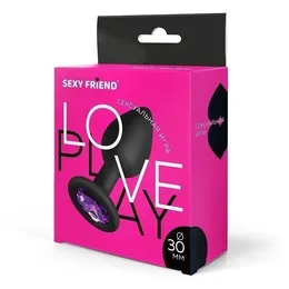 Glavčina je analna, l 73 mm d 30 mm, crna, boja kristala je ljubičasta, silikon, art. sf-70500-04