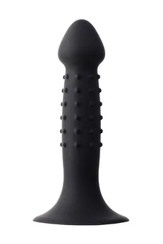 Analni dildo a-igračke Spikn, silikon, Crna, 14 cm