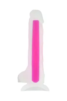 Dildo, sjaj u mraku, Beiond bi Toifa, Peter Glov, silikon, proziran, 22 cm