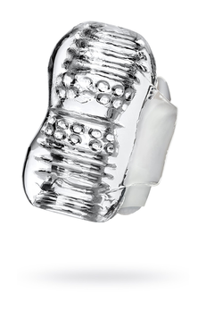 Masturbator nerealan Lingam bi TOIFA Khani, TPE, transparentan, 9 cm