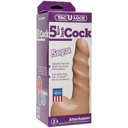 Dodatak Harness 5 sa skrotumom VAC-u-Lock™ - 5.5 Raging hard-on Cock-Vanilla