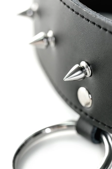 Toifa Theatre ogrlica od kože sa šiljcima, Crna