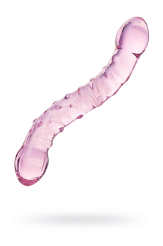 Sekus Glass dvostrani Dildo, staklo, roze, 20,5 cm