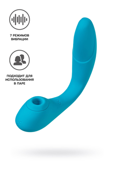 L'eroina Cicla multifunkcionalni vibrator, silikon, cijan, 20 cm