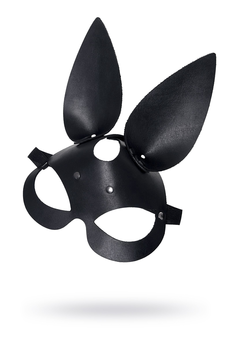 Pecado BDSM Maska, sa zečjim ušima, prirodna koža, crna