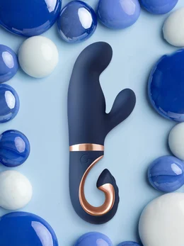 Gvibe Gentlei Caribbean Blue-zečji vibrator za stimulaciju G tačke i klitorisa sa 2 motora, 19. 9k4