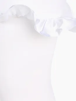 Čvrste bele čarape sa satenskim mašnama (Sense) S / M