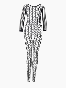 Bodi kombinezon crn u veliku mrežu (impulse) s-l