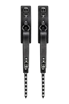 Pecado BDSM sistem vezivanja, za pričvršćivanje ruku na noge, koža, crna