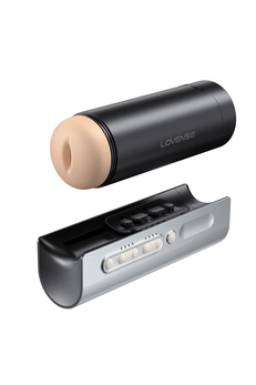 Vibracioni turbator nerealan lovense Solace PRO, TPE, Crna, 23,1 cm