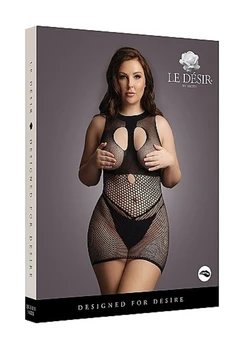 Duo Net Open Cup plus size mini haljina