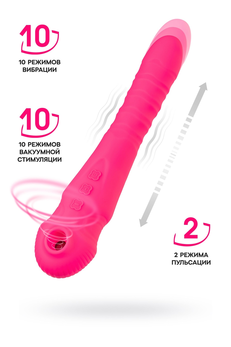 Jos COTOK vibrator pulsator sa vakuumskom stimulacijom, silikon, roze, 23 cm