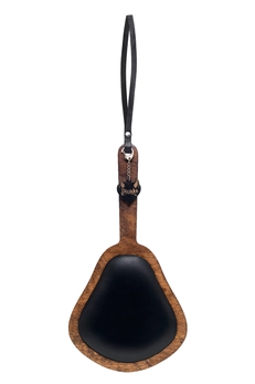 Pecado BDSM paddle, veliki sa mekim jastučićem, koža i drvo, crna