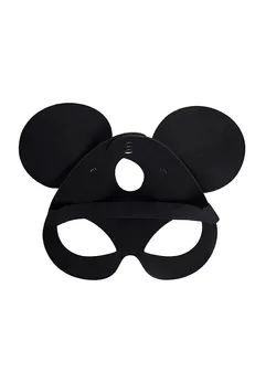 Pecado BDSM Maska, sa ušima miša, koža, crna