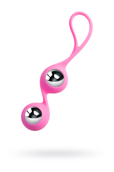 L'eroina Futa vaginalne kuglice, silikon, roze, 11 cm, Ø 1,9 cm, 63 g